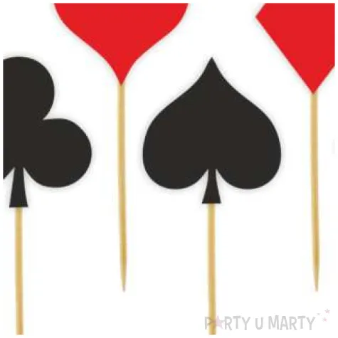 pikery kasyno czarno czerwone 6 szt