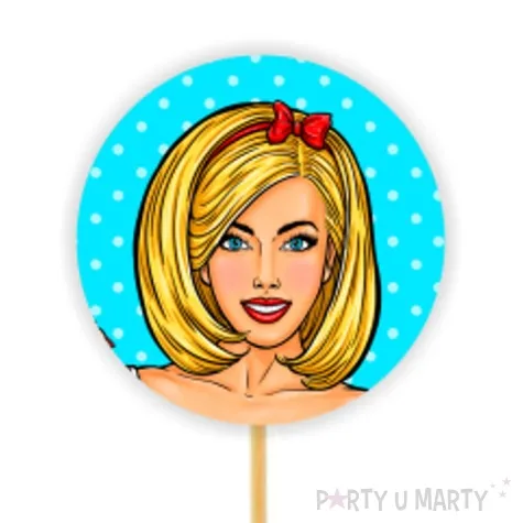 pikery kobieta usmiechnieta wielokolorowe 6 szt