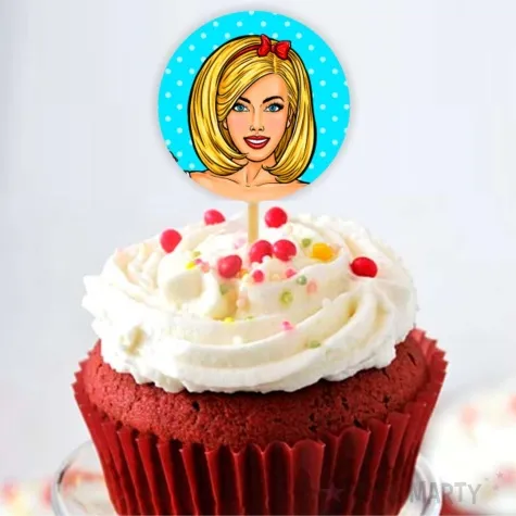 pikery kobieta usmiechnieta wielokolorowe 6 szt