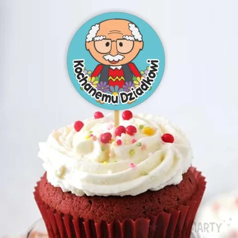 pikery kochanemu dziadkowi odznaka niebieskie 6 szt