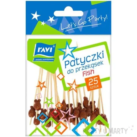 pikery koktajlowe czerwone rybki mix ravi 25 szt