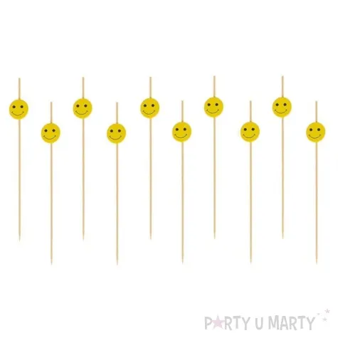 pikery koktajlowe emotikony arpex 12 cm 10 szt
