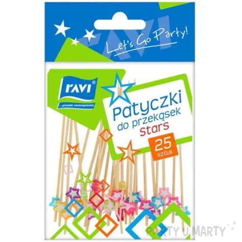 pikery koktajlowe gwiazdkowe kontury mix ravi 25 szt