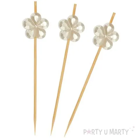 pikery koktajlowe perlowe kwiatki mix ravi 25 szt