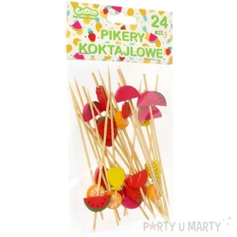 pikery koktajlowe slodkie owoce mix godan 24 szt