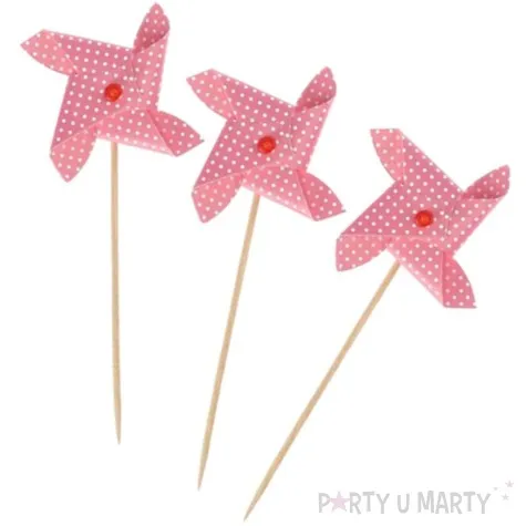 pikery koktajlowe wiatraczki w kropki mix ravi 12 szt