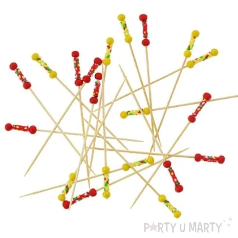 pikery koktajlowe yellow red 12 cm 20 szt