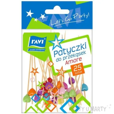 pikery koktajlowe zakochane serduszka mix ravi 25 szt