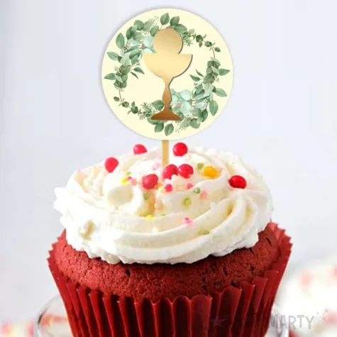 pikery komunia swieta galazki kremowe 6 szt