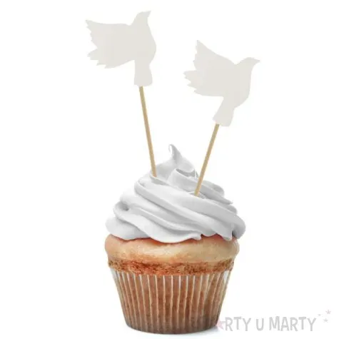 pikery komunia swieta golebie bialy godan 10 5 cm 12 szt