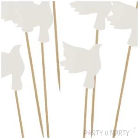 pikery komunia swieta golebie bialy godan 10 5 cm 12 szt