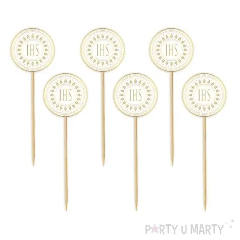 pikery komunia swieta hostia ihs zloty godan 12 cm 6 szt