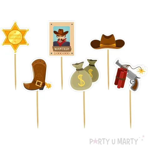 pikery kowbojskie party mix 6 szt