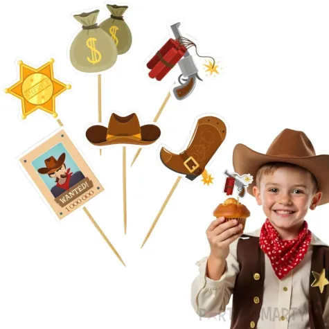 pikery kowbojskie party mix 6 szt