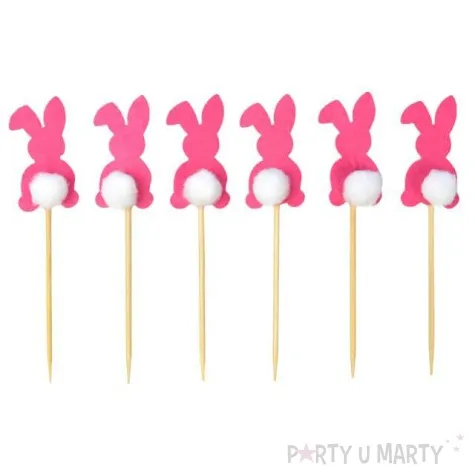 pikery kroliczki rozowe arpex 6 szt