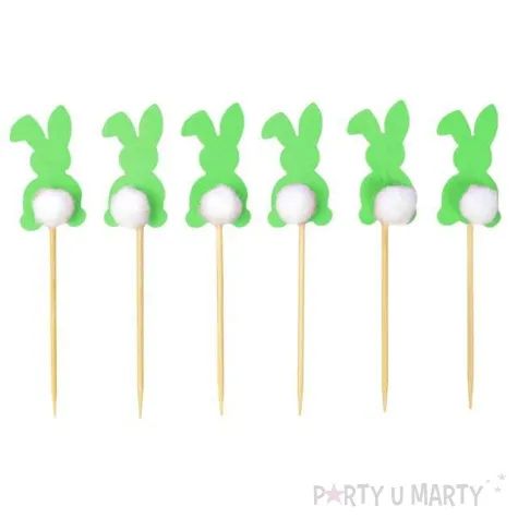 pikery kroliczki zielone arpex 6 szt