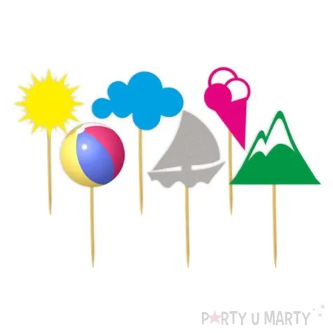 pikery lato wakacje mix 6 szt