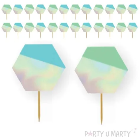 pikery lsniace party mix pastel metalik amscan 24 szt