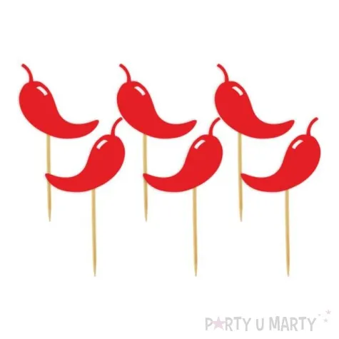 pikery meksykanskie papryczki czerwony 8 cm 6 szt