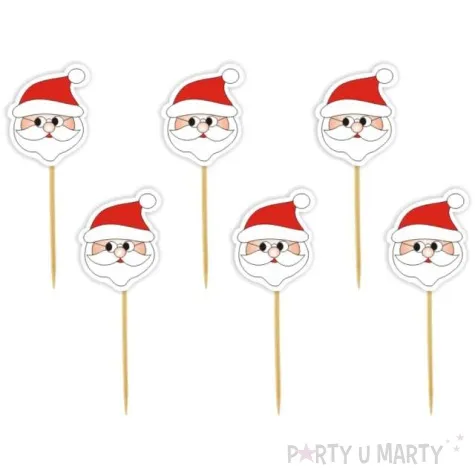 pikery mikolaje w okularach mix 6 szt