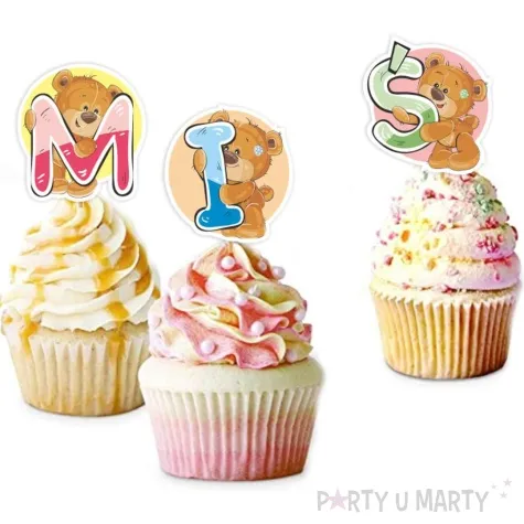 pikery mis i literki mix 6 szt