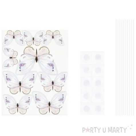 pikery motyle pastel partypal 3 5 5 cm 9 szt