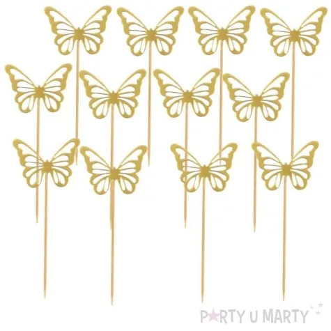 pikery motylki zloty godan 11 5 cm 12 szt
