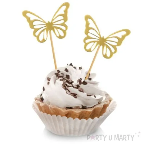pikery motylki zloty godan 11 5 cm 12 szt