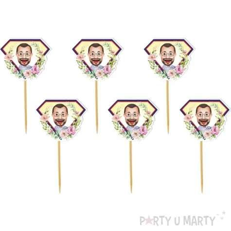 pikery nauczyciel w kwiatach 6 szt