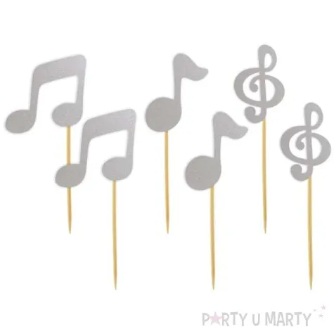 pikery nuty srebrne 6 szt