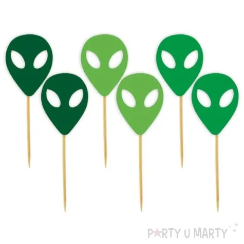 pikery obcy o zlych oczach zielone 8 cm 6 szt