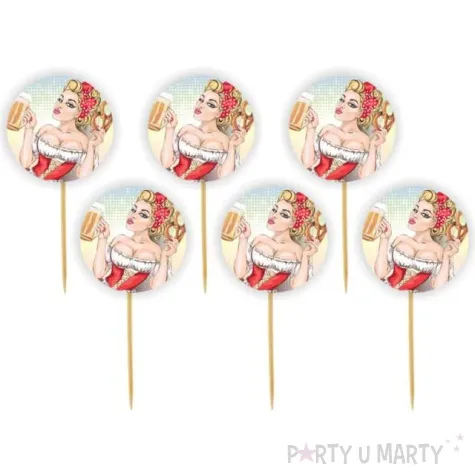 pikery oktoberfest bawarka wielokolorowe 6 szt