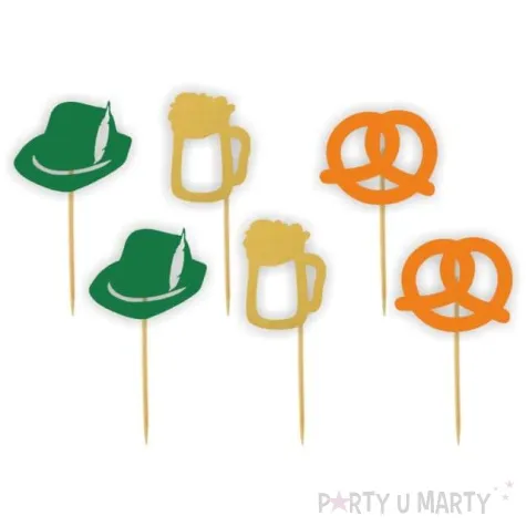 pikery oktoberfest piwna biesiada wielokolorowe 6 szt