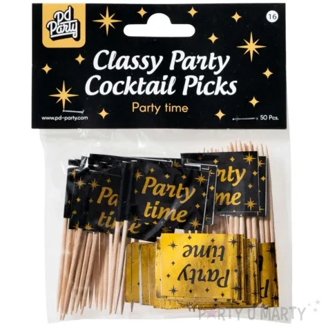 pikery party time classy party czarno zlote 50 szt pd party