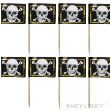 pikery piracka flaga czarny boland 7 cm 24 szt