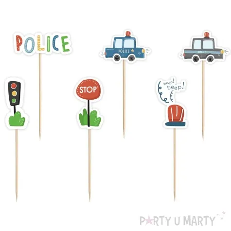 pikery police radiowoz mix godan 6 szt