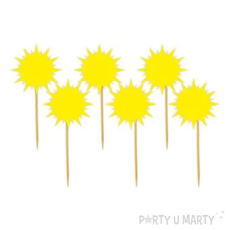 pikery sloneczko zolte 8 cm 6 szt