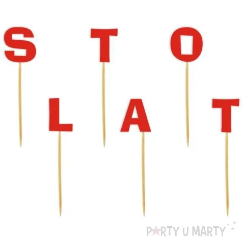 pikery sto lat czerwone 6 szt