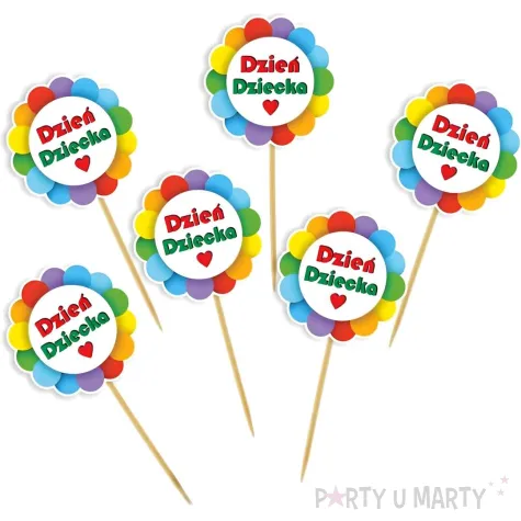 pikery teczowy dzien dziecka 6 szt