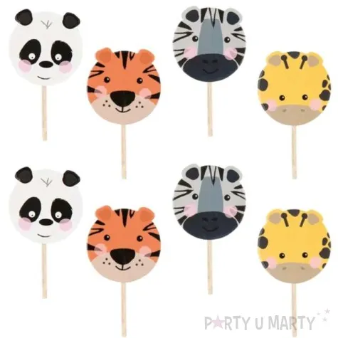 pikery urodzinowe safari mix partypal 8 szt