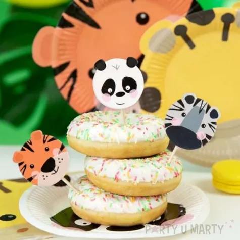 pikery urodzinowe safari mix partypal 8 szt