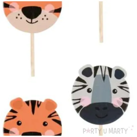 pikery urodzinowe safari mix partypal 8 szt