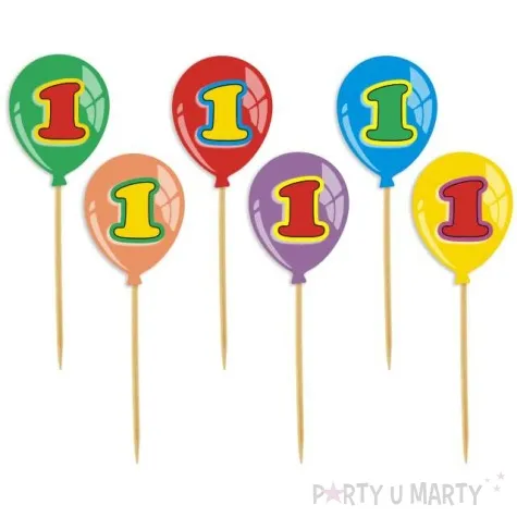 pikery urodziny 1 baloniki 6 szt