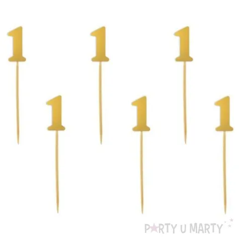 pikery urodziny 1 zlote 6 szt