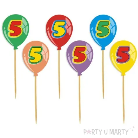 pikery urodziny 5 baloniki 6 szt