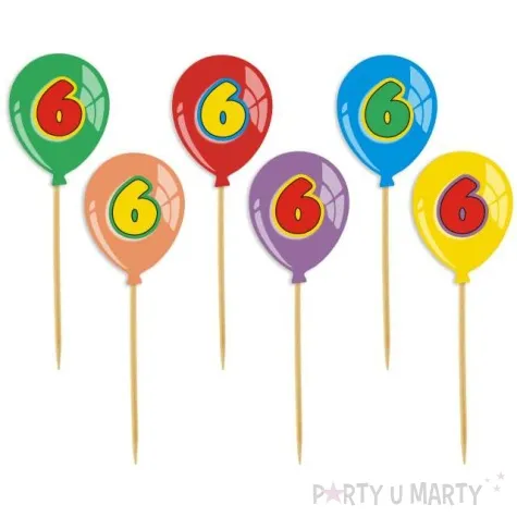 pikery urodziny 6 baloniki 6 szt