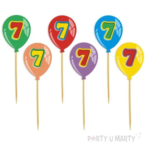 pikery urodziny 7 baloniki 6 szt