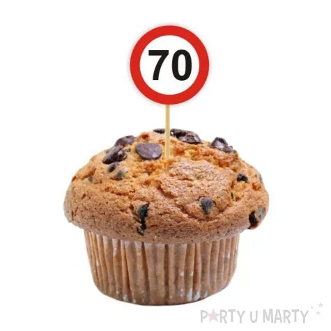 pikery urodziny 70 traffic birthday 6 szt