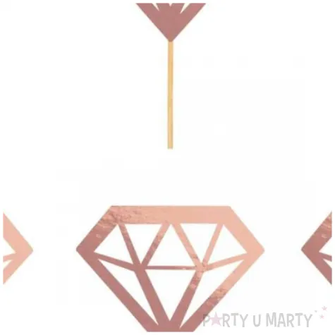 pikery wieczor panienski diamenty rose gold dekolo 10 5 cm 6 szt