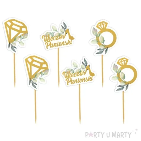 pikery wieczor panienski eukaliptus gold 6 szt